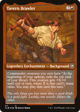 Tavern Brawler (CLB-511)  Etched Foil - Commander Legends: Battle for Baldur's Gate