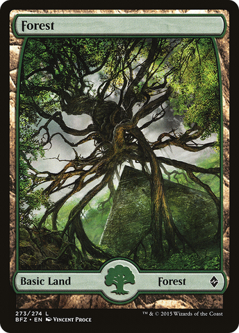 Forest (273) - Full Art (BFZ-273)  Foil - Battle for Zendikar