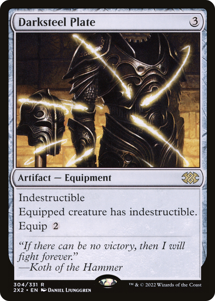 Darksteel Plate (2X2-304)  - Double Masters 2022