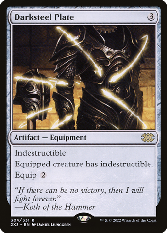 Darksteel Plate (2X2-304)  - Double Masters 2022