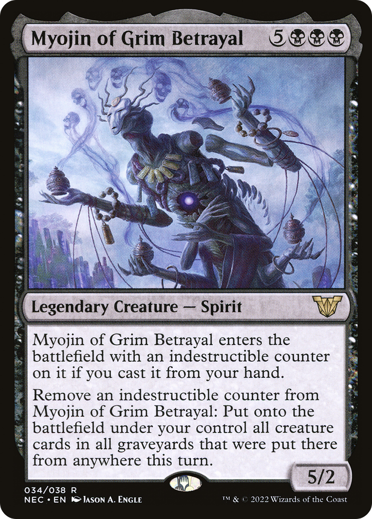 Myojin of Grim Betrayal (NEC-034)  Foil - Neon Dynasty Commander