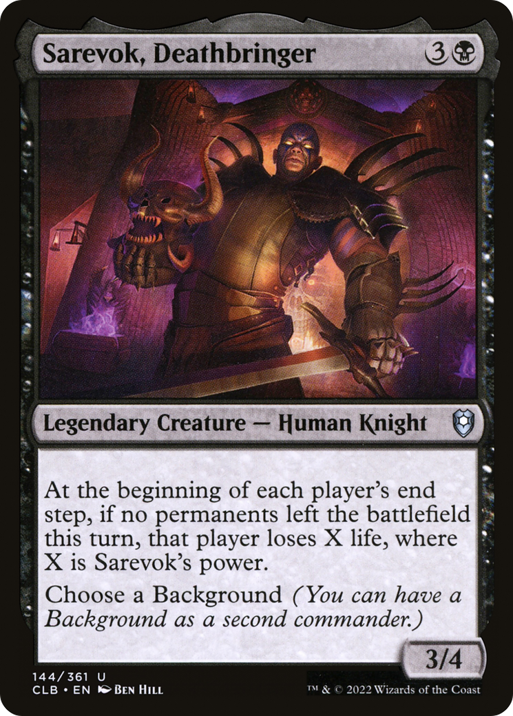 Sarevok, Deathbringer (CLB-144)  - Commander Legends: Battle for Baldur's Gate