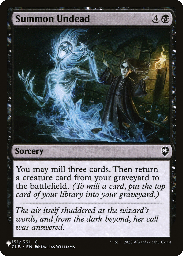 Summon Undead (LIST-CLB-151)  - The List
