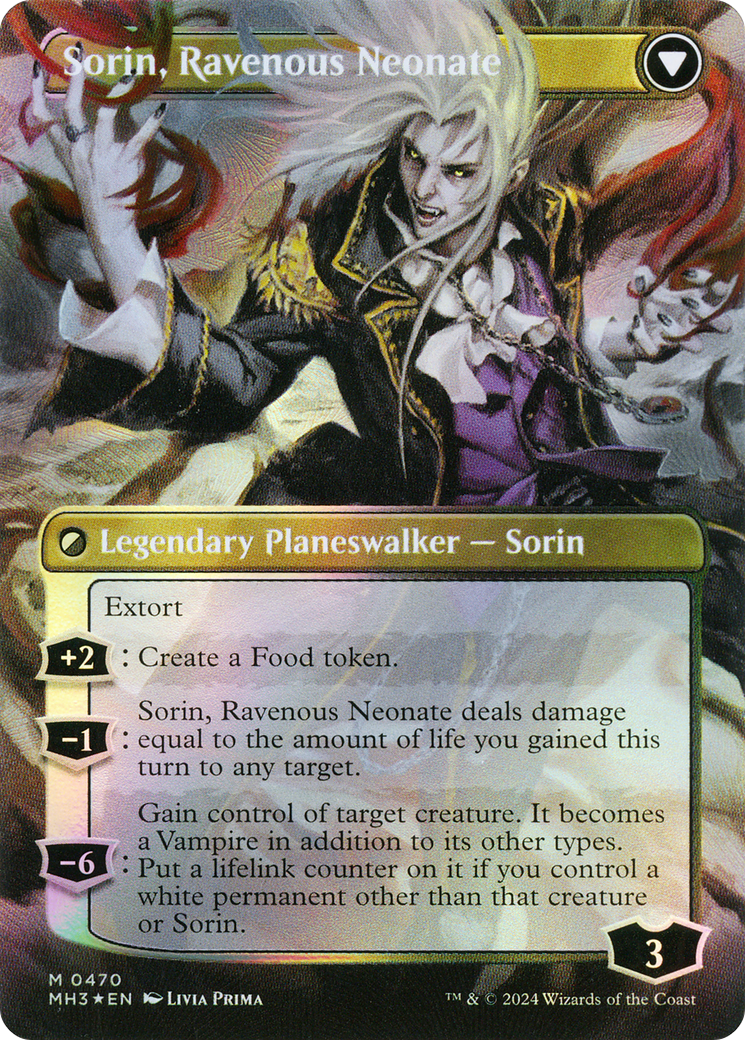 Sorin of House Markov (Borderless) (Textured Foil) (MH3-470)  Foil - Modern Horizons 3