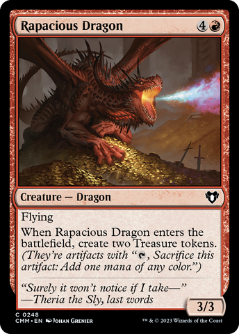 Rapacious Dragon (CMM-248)  Foil - Commander Masters
