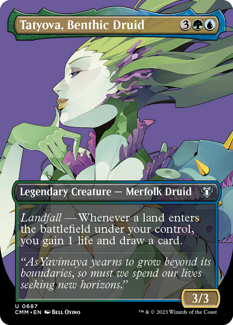 Tatyova, Benthic Druid (Borderless) (CMM-687)  Foil - Commander Masters