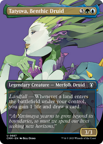 Tatyova, Benthic Druid (Borderless) (CMM-687)  Foil - Commander Masters