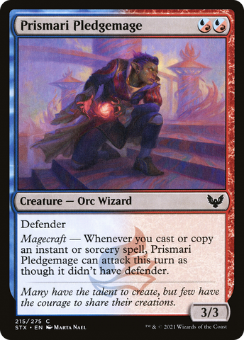 Prismari Pledgemage (STX-215)  Foil - Strixhaven: School of Mages