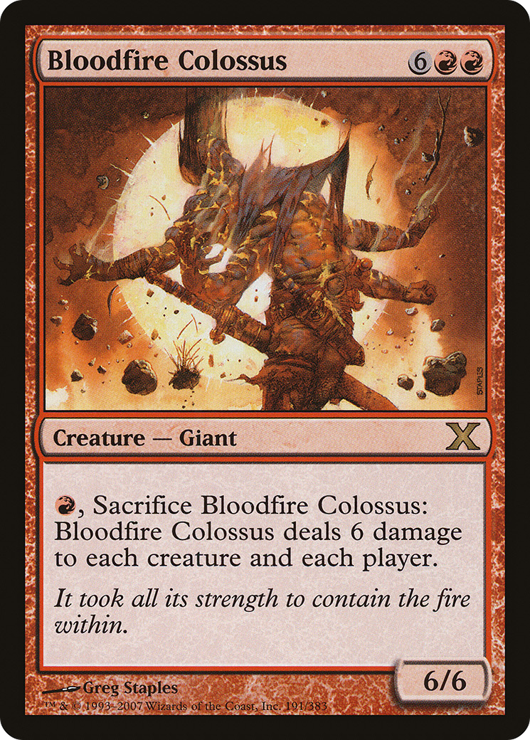Bloodfire Colossus (10E-191)  Foil - Tenth Edition