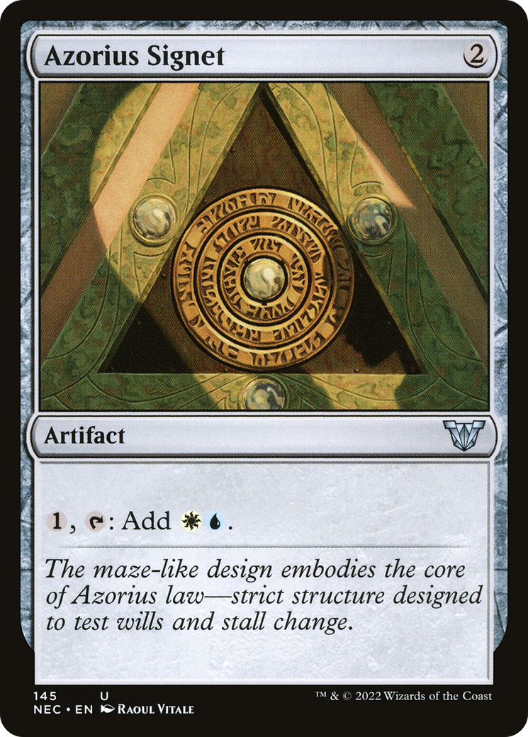 Azorius Signet (NEC-145)  - Neon Dynasty Commander