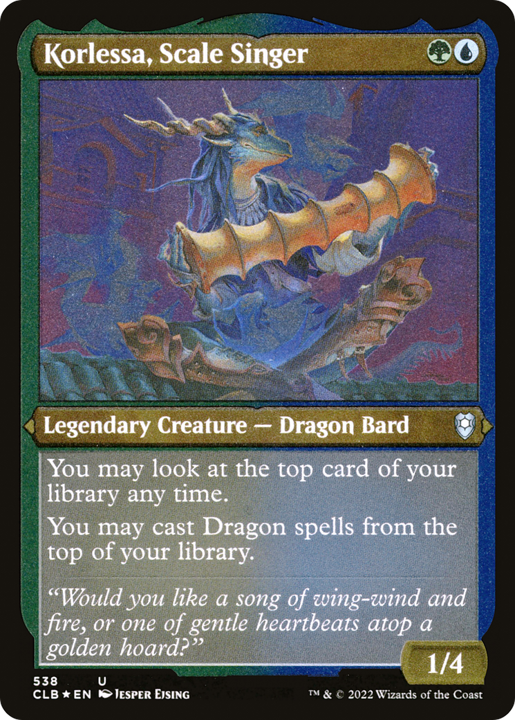 Korlessa, Scale Singer (CLB-538)  Etched Foil - Commander Legends: Battle for Baldur's Gate