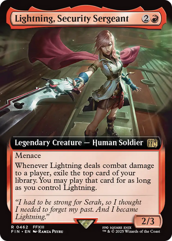 Lightning, Security Sergeant (Extended Art) (FIN-462)  - FINAL FANTASY: (Extended Art)