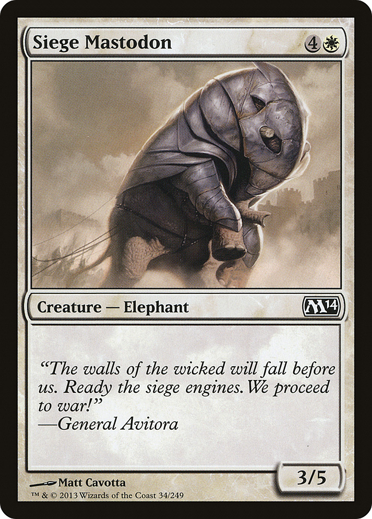 Siege Mastodon (M14-034)  Foil - Magic 2014