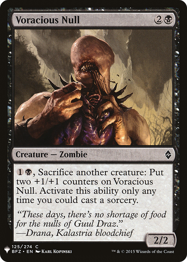 Voracious Null (LIST-BFZ-125)  - The List