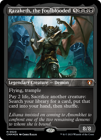 Razaketh, the Foulblooded (CMM-520)  Etched Foil - Commander Masters