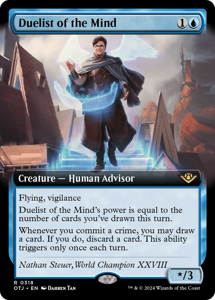 Duelist of the Mind (Extended Art) (OTJ-318)  Foil - Outlaws of Thunder Junction: (Extended Art)