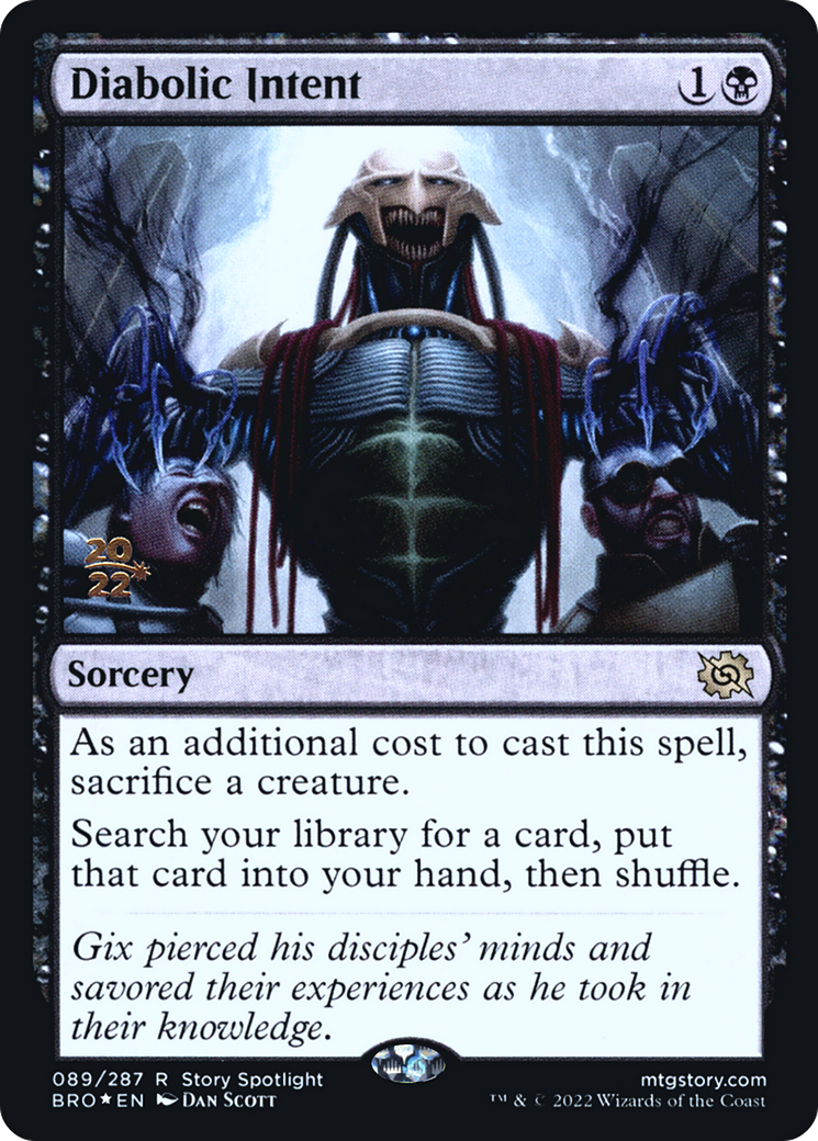 Diabolic Intent (PRE-089)  Foil - The Brothers' War Promos