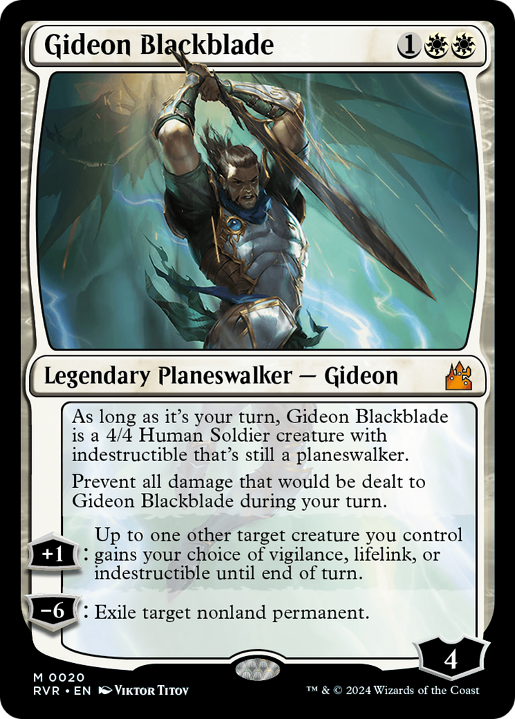 Gideon Blackblade (RVR-020)  - Ravnica Remastered