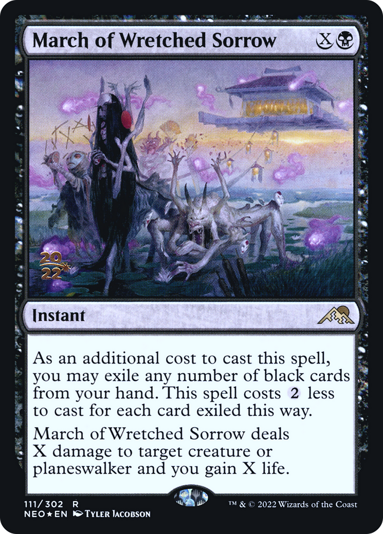 March of Wretched Sorrow (PRE-111S) - Kamigawa: Neon Dynasty Promos Foil