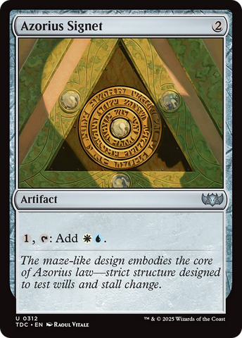 Azorius Signet (TDC-312)  - Commander: Tarkir: Dragonstorm