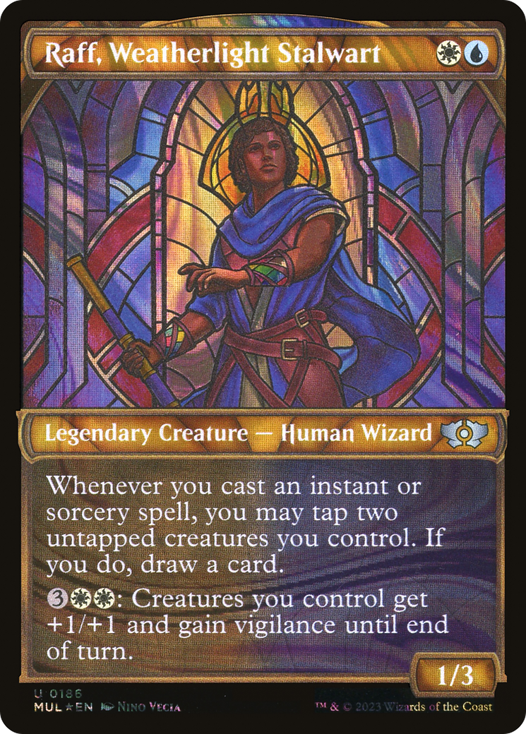 Raff, Weatherlight Stalwart (Halo Foil) (MUL-186)  Foil - Multiverse Legends: (Showcase)