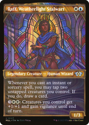 Raff, Weatherlight Stalwart (Halo Foil) (MUL-186)  Foil - Multiverse Legends: (Showcase)