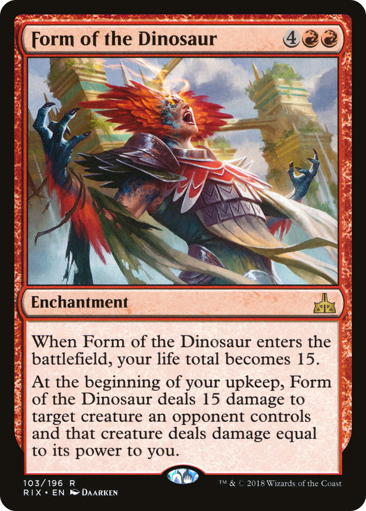 Form of the Dinosaur (RIX-103)  - Rivals of Ixalan