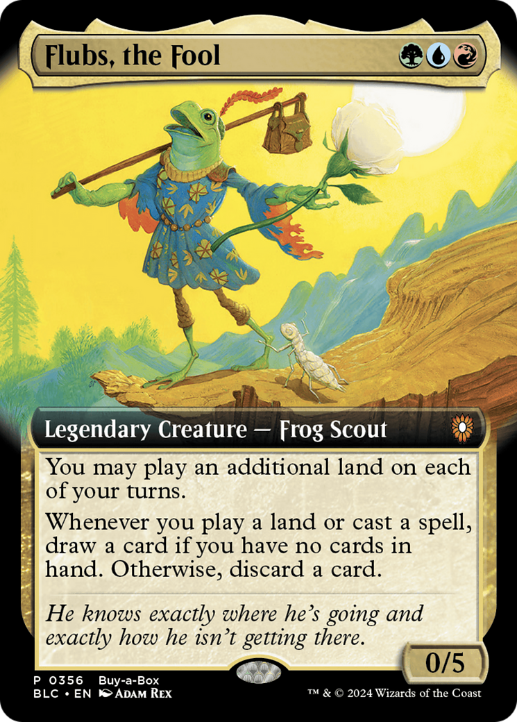 Flubs, the Fool (Extended Art) (BABP-356)  Foil - Bloomburrow Commander