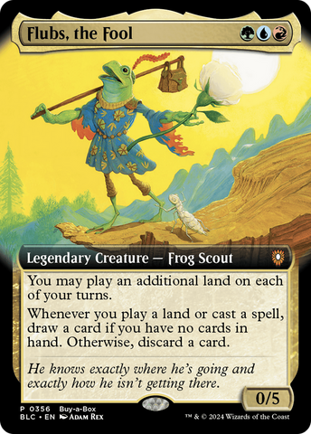Flubs, the Fool (Extended Art) (BABP-356)  Foil - Bloomburrow Commander