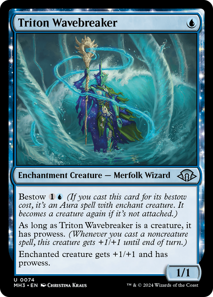 Triton Wavebreaker (MH3-074)  - Modern Horizons 3: (enchantment)