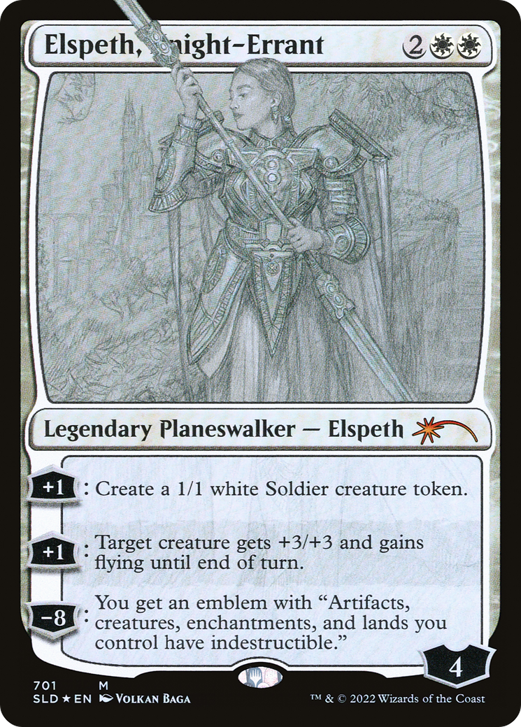 Elspeth, Knight-Errant (Sketch Showcase) (SLD-701)  Foil - Secret Lair Drop