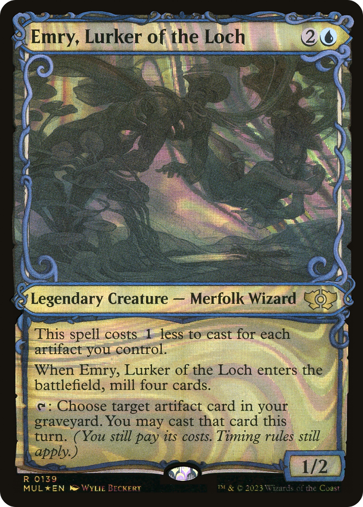 Emry, Lurker of the Loch (Halo Foil) (MUL-139) - Multiverse Legends: (Showcase) Foil
