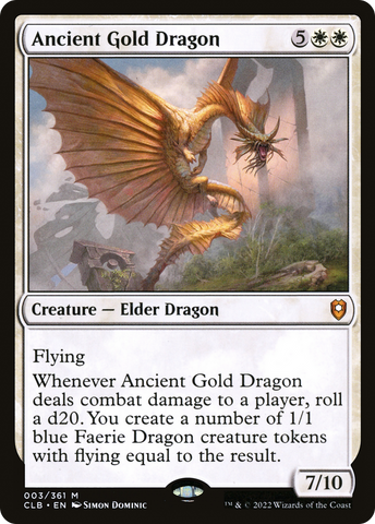 Ancient Gold Dragon (CLB-003)  Foil - Commander Legends: Battle for Baldur's Gate