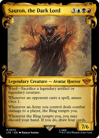 Sauron, the Dark Lord (Showcase Scrolls) (LTR-675)  Foil - The Lord of the Rings: Tales of Middle-earth: (Showcase)