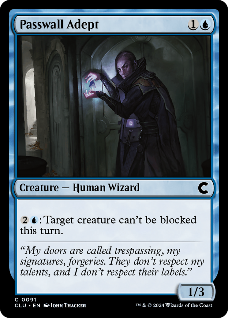 Passwall Adept (CLU-091)  - Ravnica: Clue Edition