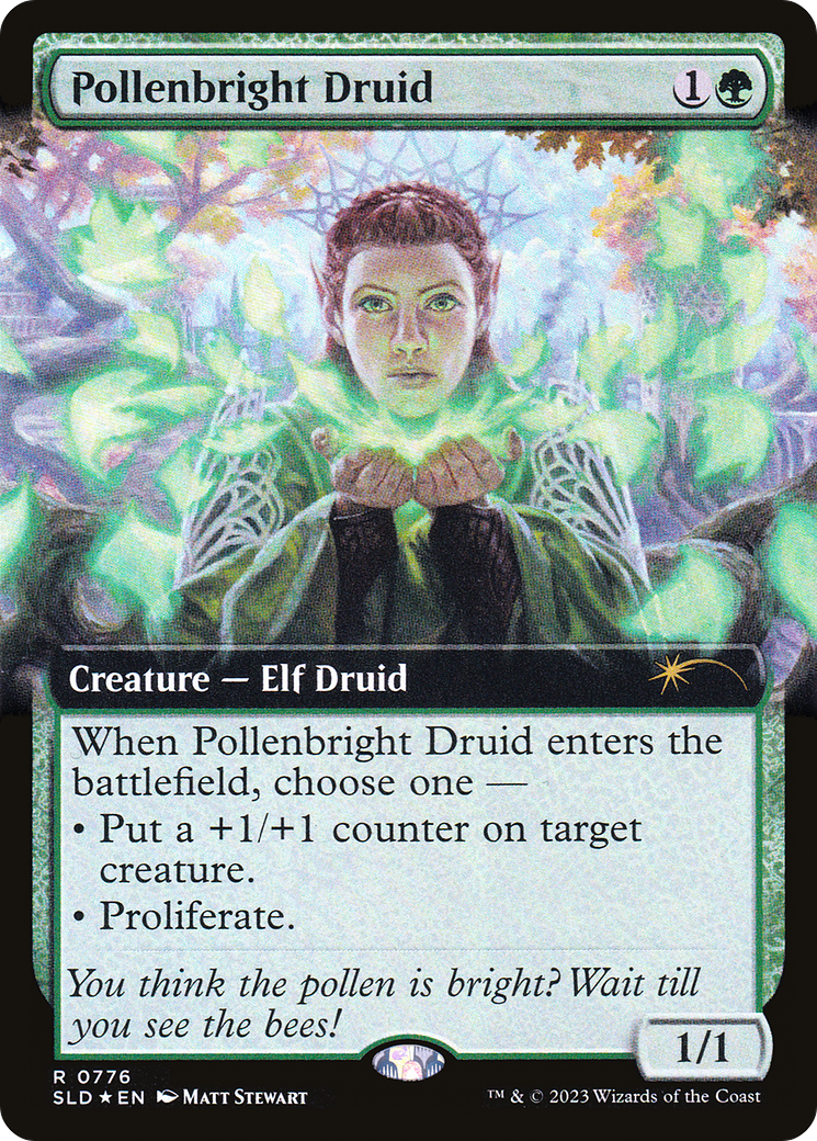 Pollenbright Druid (Extended Art) (SLD-776)  Foil - Secret Lair Drop: (Extended Art)