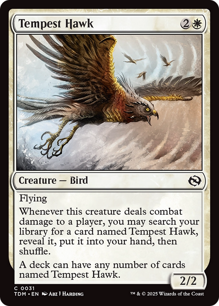 Tempest Hawk (TDM-031)  Foil - Tarkir: Dragonstorm