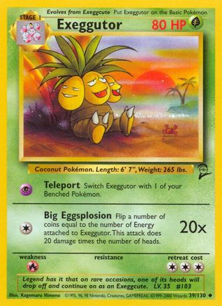 Exeggutor 039/130  Base Set 2 - Uncommon