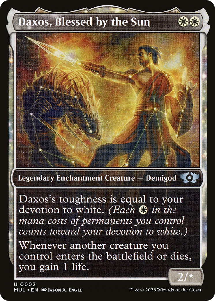 Daxos, Blessed by the Sun (MUL-002)  Foil - Multiverse Legends: (Showcase, enchantment)