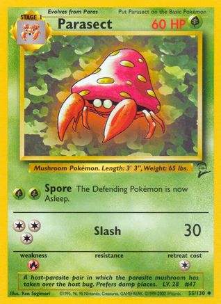 Parasect 055/130  Base Set 2 - Uncommon