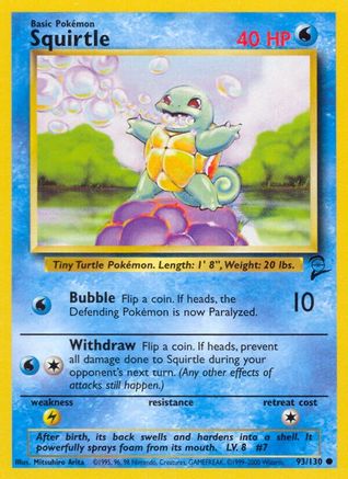 Squirtle 093/130  Base Set 2 - Common