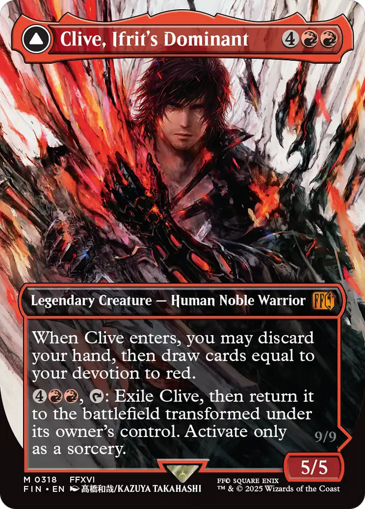 Clive, Ifrit's Dominant (0318) (Borderless) (FIN-318)  - FINAL FANTASY: (enchantment)
