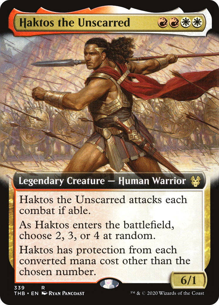 Haktos the Unscarred (Extended Art) (THB-339)  - Theros Beyond Death