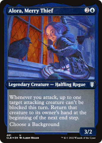 Alora, Merry Thief (CLB-481)  Etched Foil - Commander Legends: Battle for Baldur's Gate