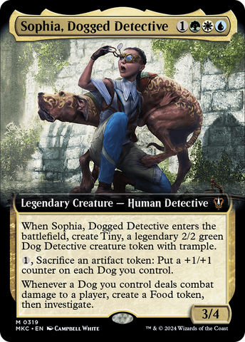 Sophia, Dogged Detective (Extended Art) (MKC-319)  Foil - Murders at Karlov Manor Commander: (Extended Art)