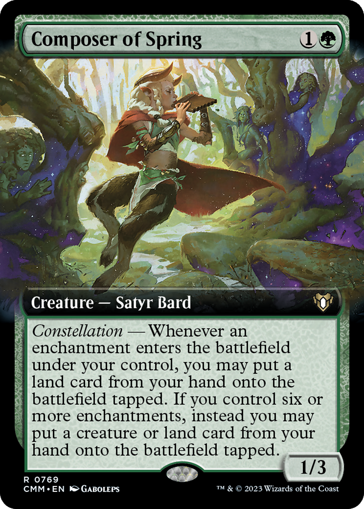 Composer of Spring (Extended Art) (CMM-769)  - Commander Masters: (Extended Art)