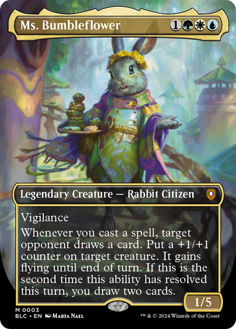 Ms. Bumbleflower (Borderless) (BLC-003)  Foil - Bloomburrow Commander