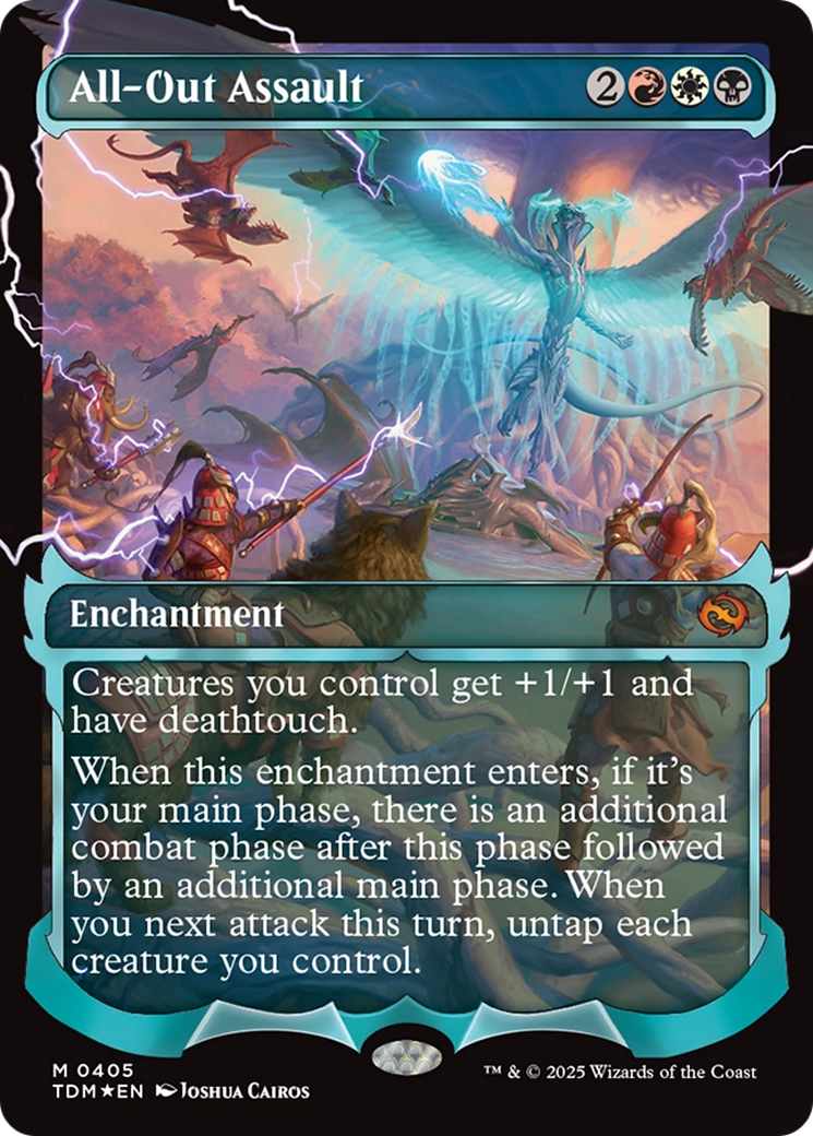 All-Out Assault (Showcase) (TDM-405)  Foil - Tarkir: Dragonstorm: (Showcase, enchantment)
