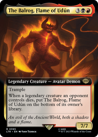 The Balrog, Flame of Udun (Extended Art) (LTR-395)  - The Lord of the Rings: Tales of Middle-earth: (Extended Art)