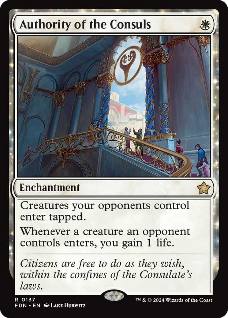 Authority of the Consuls (FDN-137)  Foil - Foundations: (enchantment)